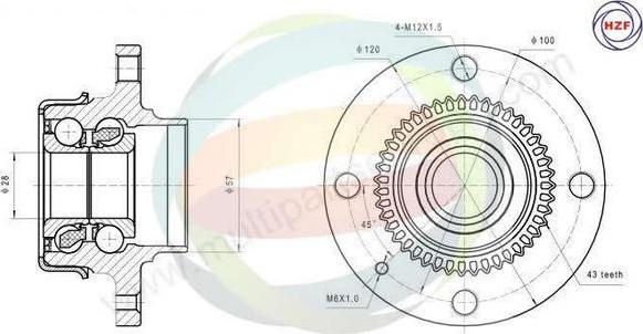 Multiparts 70-210052 - Комплект колесен лагер vvparts.bg