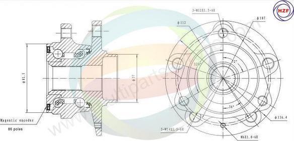 Multiparts 70-210064 - Комплект колесен лагер vvparts.bg