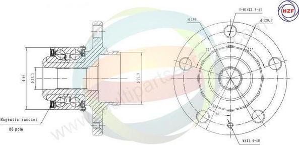 Multiparts 70-210080 - Комплект колесен лагер vvparts.bg