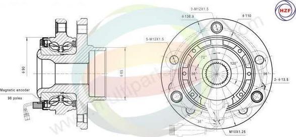 Multiparts 70-230014 - Комплект колесен лагер vvparts.bg