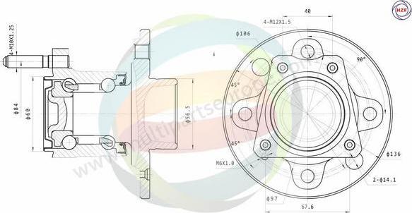 Multiparts 70-230071 - Комплект колесен лагер vvparts.bg