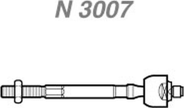 NAKATA N 3007 - Аксиален шарнирен накрайник, напречна кормилна щанга vvparts.bg