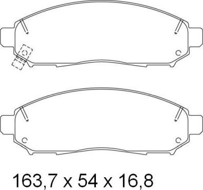 NAKATA NKF 1250P - Комплект спирачно феродо, дискови спирачки vvparts.bg