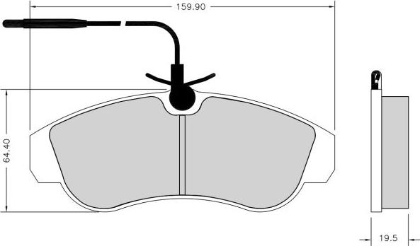 NAKATA NKF 1201P - Комплект спирачно феродо, дискови спирачки vvparts.bg