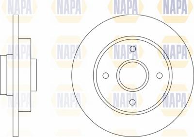 NAPA NBD5180 - Спирачен диск vvparts.bg