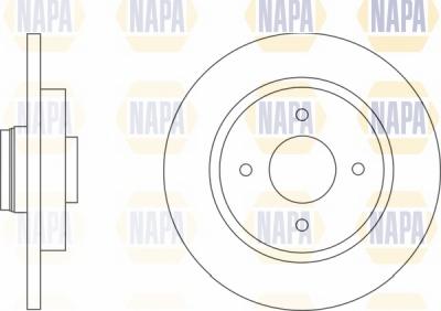 NAPA NBD5374 - Спирачен диск vvparts.bg