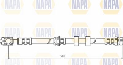 NAPA NBH1002 - Спирачен маркуч vvparts.bg