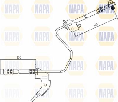 NAPA NBH1119 - Спирачен маркуч vvparts.bg