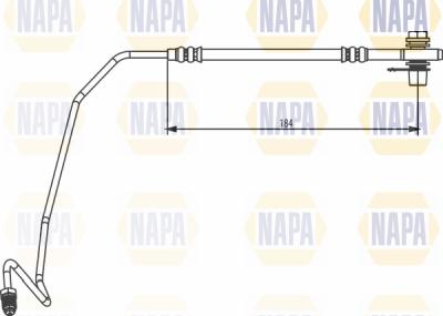 NAPA NBH1129 - Спирачен маркуч vvparts.bg