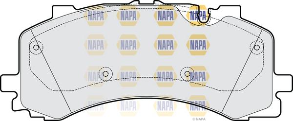 NAPA NBP1905 - Комплект спирачно феродо, дискови спирачки vvparts.bg