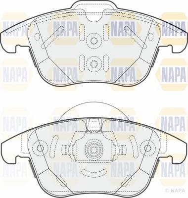 NAPA NBP1444 - Комплект спирачно феродо, дискови спирачки vvparts.bg