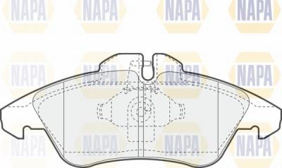 NAPA NBP1441 - Комплект спирачно феродо, дискови спирачки vvparts.bg