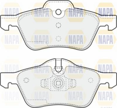 NAPA NBP1457 - Комплект спирачно феродо, дискови спирачки vvparts.bg
