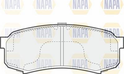 NAPA NBP1460 - Комплект спирачно феродо, дискови спирачки vvparts.bg