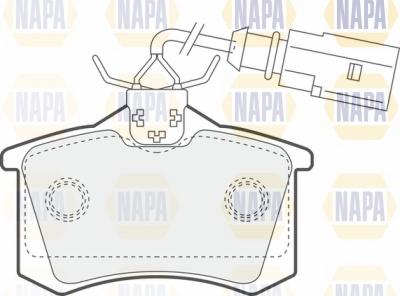 NAPA NBP1401 - Комплект спирачно феродо, дискови спирачки vvparts.bg