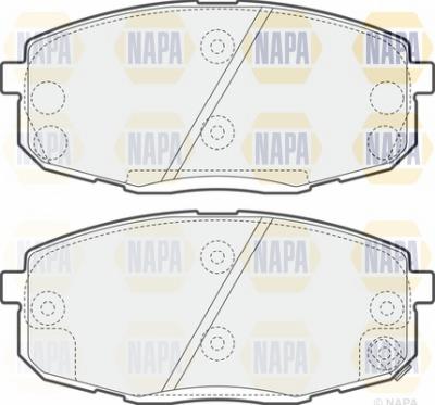 NAPA NBP1403 - Комплект спирачно феродо, дискови спирачки vvparts.bg