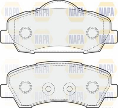 NAPA NBP1416 - Комплект спирачно феродо, дискови спирачки vvparts.bg