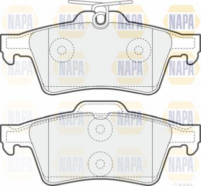 NAPA NBP1411 - Комплект спирачно феродо, дискови спирачки vvparts.bg