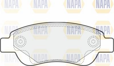 NAPA NBP1412 - Комплект спирачно феродо, дискови спирачки vvparts.bg