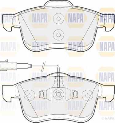 NAPA NBP1431 - Комплект спирачно феродо, дискови спирачки vvparts.bg