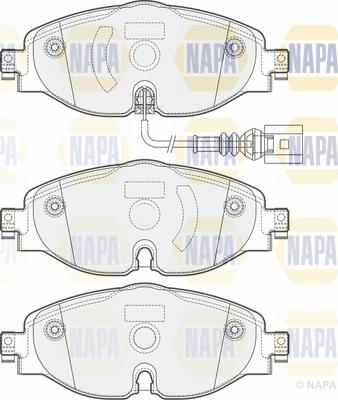 NAPA NBP1437 - Комплект спирачно феродо, дискови спирачки vvparts.bg