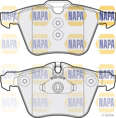 NAPA NBP1424 - Комплект спирачно феродо, дискови спирачки vvparts.bg