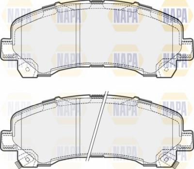 NAPA NBP1545 - Комплект спирачно феродо, дискови спирачки vvparts.bg