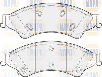 NAPA NBP1547 - Комплект спирачно феродо, дискови спирачки vvparts.bg