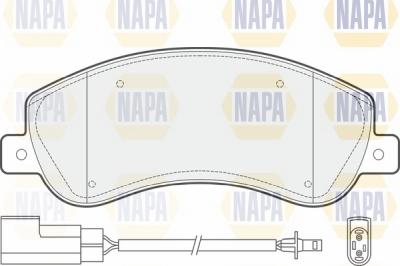 NAPA NBP1557 - Комплект спирачно феродо, дискови спирачки vvparts.bg