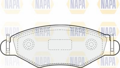 NAPA NBP1560 - Комплект спирачно феродо, дискови спирачки vvparts.bg