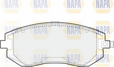 NAPA NBP1514 - Комплект спирачно феродо, дискови спирачки vvparts.bg