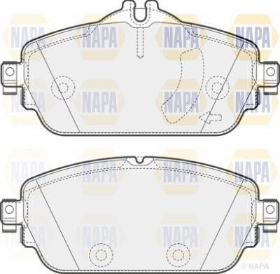 NAPA NBP1518 - Комплект спирачно феродо, дискови спирачки vvparts.bg