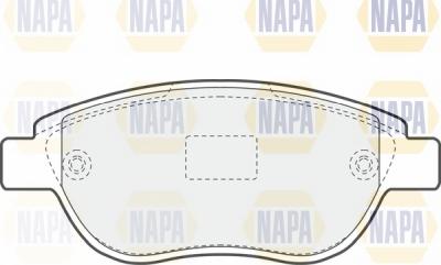 NAPA NBP1513 - Комплект спирачно феродо, дискови спирачки vvparts.bg