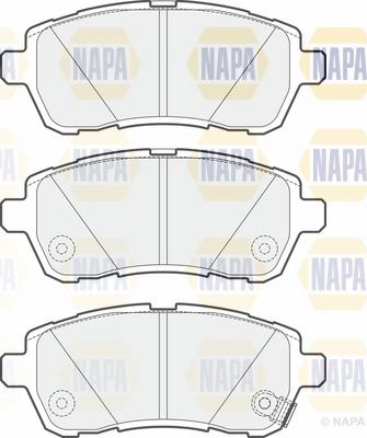 NAPA NBP1588 - Комплект спирачно феродо, дискови спирачки vvparts.bg