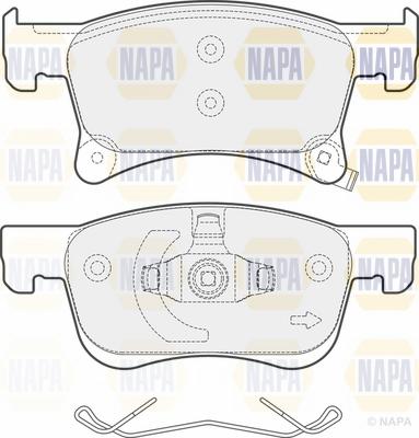 NAPA NBP1521 - Комплект спирачно феродо, дискови спирачки vvparts.bg