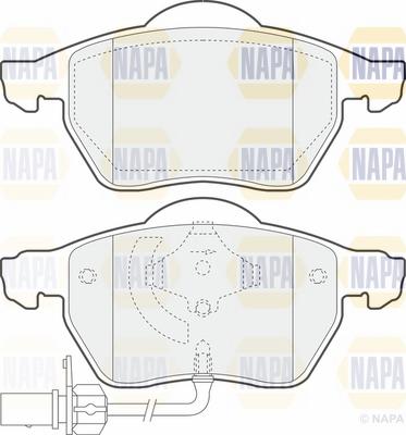 NAPA NBP1576 - Комплект спирачно феродо, дискови спирачки vvparts.bg