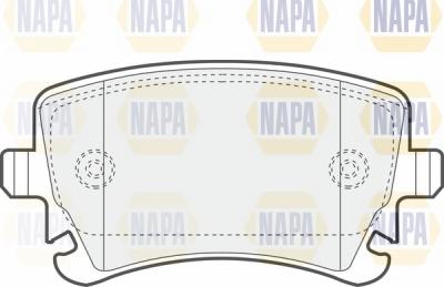 NAPA NBP1698 - Комплект спирачно феродо, дискови спирачки vvparts.bg