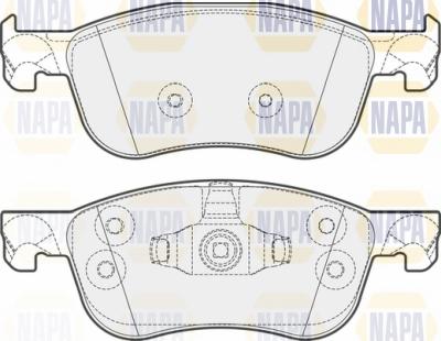 NAPA NBP1645 - Комплект спирачно феродо, дискови спирачки vvparts.bg