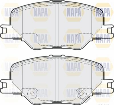 NAPA NBP1653 - Комплект спирачно феродо, дискови спирачки vvparts.bg