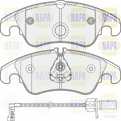 NAPA NBP1604 - Комплект спирачно феродо, дискови спирачки vvparts.bg
