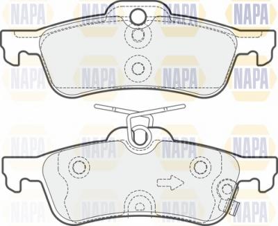 NAPA NBP1616 - Комплект спирачно феродо, дискови спирачки vvparts.bg