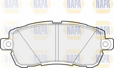 NAPA NBP1639 - Комплект спирачно феродо, дискови спирачки vvparts.bg