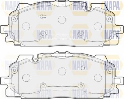 NAPA NBP1638 - Комплект спирачно феродо, дискови спирачки vvparts.bg