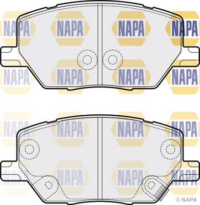 NAPA NBP1626 - Комплект спирачно феродо, дискови спирачки vvparts.bg