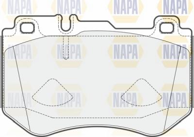 NAPA NBP1621 - Комплект спирачно феродо, дискови спирачки vvparts.bg