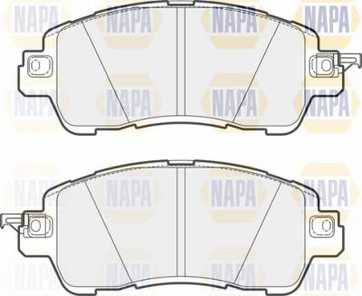 NAPA NBP1627 - Комплект спирачно феродо, дискови спирачки vvparts.bg