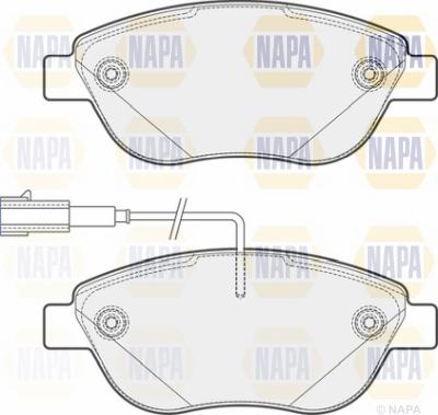 NAPA NBP1099 - Комплект спирачно феродо, дискови спирачки vvparts.bg