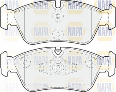 NAPA NBP1055 - Комплект спирачно феродо, дискови спирачки vvparts.bg