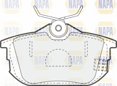 NAPA NBP1056 - Комплект спирачно феродо, дискови спирачки vvparts.bg