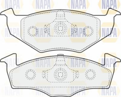 NAPA NBP1050 - Комплект спирачно феродо, дискови спирачки vvparts.bg